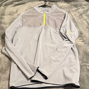 Adidas Quarter-Zip Pullover with Neon Accents